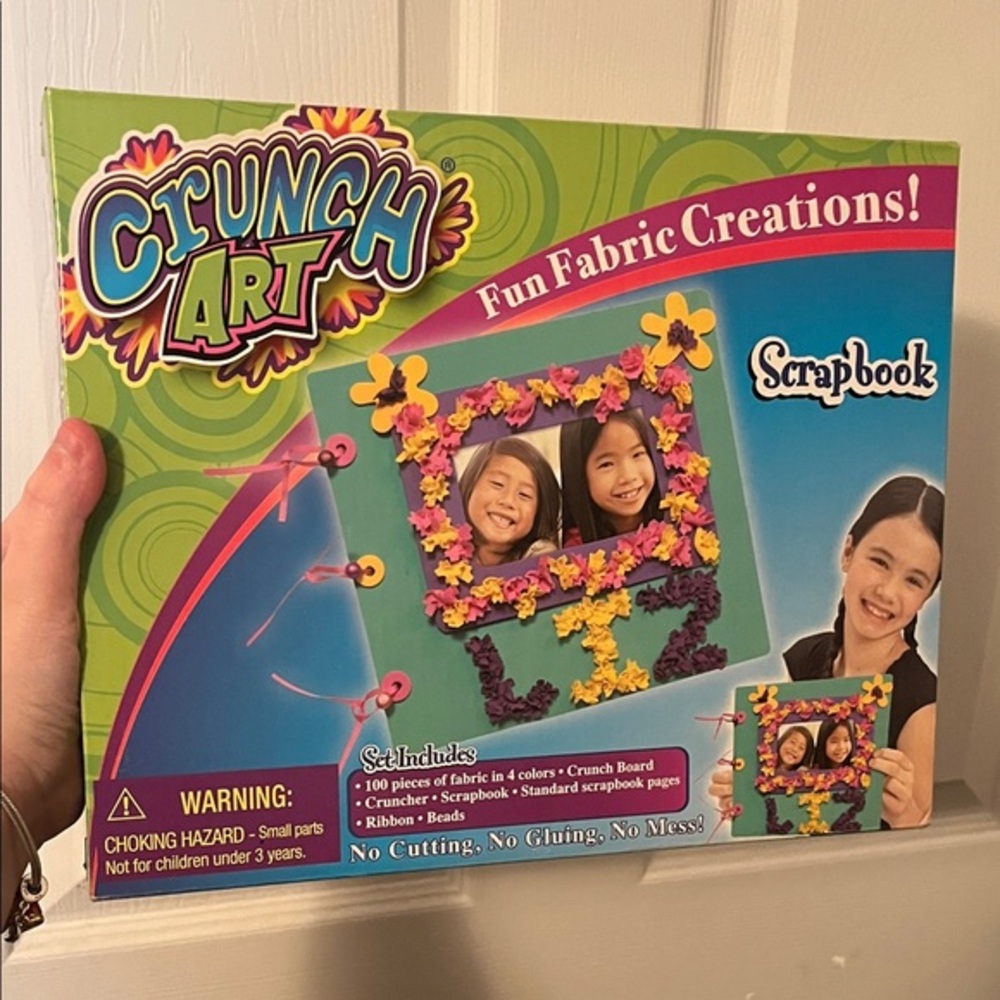 Crunch Art Fun Fabric Creations Scrapbook Kit - Green and Purple